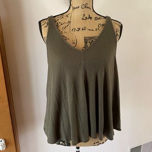 Free People “We The Free” Olive-green Tank Top